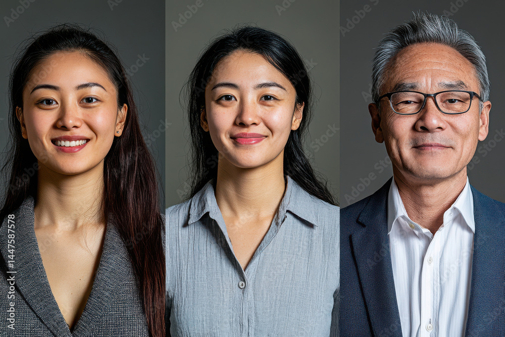 series of photos showcasing portraits of diverse individuals in it profession representing various nationalities. series of photos showcasing portraits of diverse individuals in it profession representing various nationalities.
