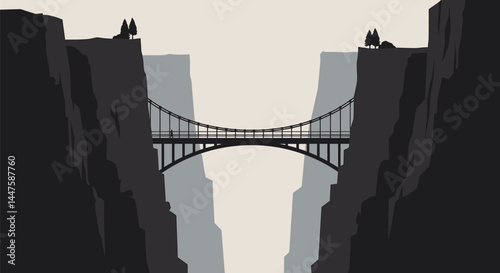 Minimalist Bridge Silhouette