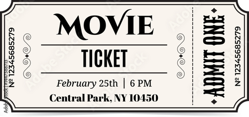 Retro ticket. Movie