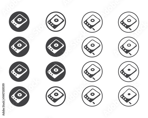 hard drive icon set