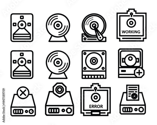 hard drive icon set