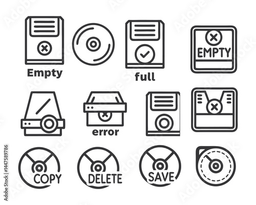 hard drive icon set