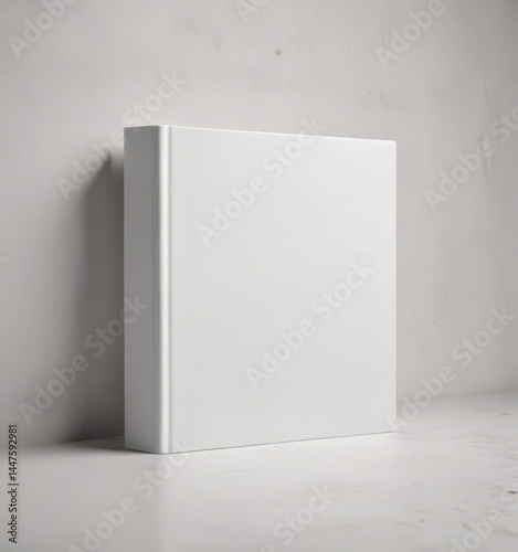 White square book mockup, textured background,  white,  mockup,  cover