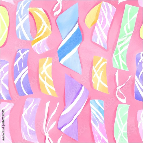 cute ribbon pattern background