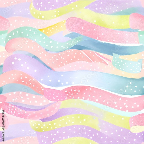 cute ribbon pattern background