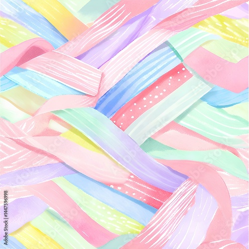 cute ribbon pattern background