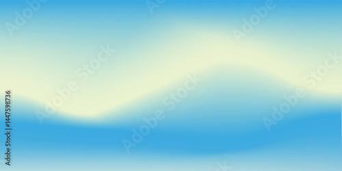 Beautiful Flowing Summer Color Abstract Background. Sky blue and cream gradient mesh background. Refreshing abstraction artwork. Vector