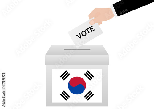 Election in the Korea. Election Concept. Vector Illustration.
