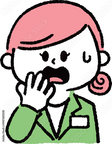 驚いているスーツの女性