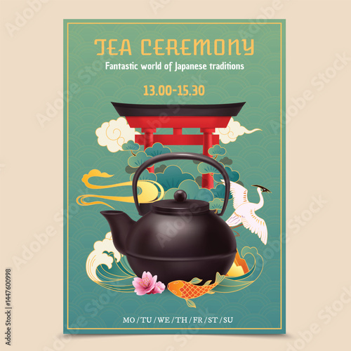 Tea Ceremony Poster with teapot