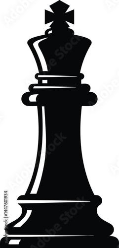 Chess King Silhouette Vector