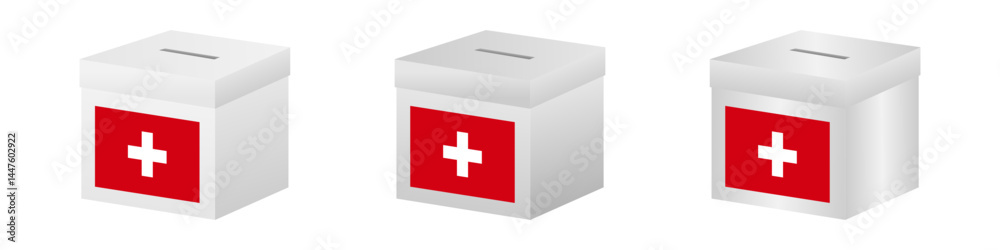 Obraz premium Election in the Switzerland. Election Concept. Vector Illustration.