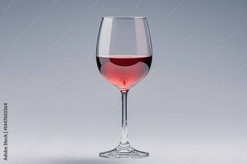 Red wine in a glass with an elegant long stem Red wine in a glass with an elegant long stem