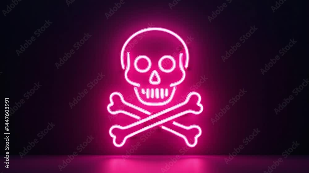 Pink neon skull and crossbones glowing with an edgy, rebellious vibe. Perfect for Halloween or rockthemed designs that need an edgy touch. Pink neon skull and crossbones glowing with an edgy, rebellious vibe. Perfect for Halloween or rockthemed designs that need an edgy touch.