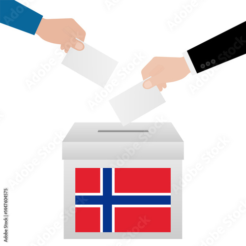 Election in the Norway. Election Concept. Vector Illustration.