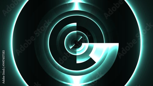 circle bright colors 4k motion graphics video on black background animation