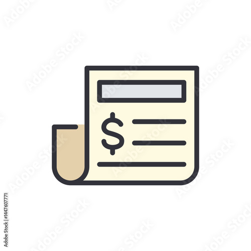 Financial report colored icons, minimalist vector illustration ,simple transparent graphic element .Isolated on white background
