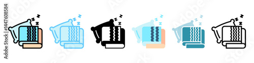 Blanket multi style, mini illustration icon, related to relaxation, spa, wellness and more. Vector EPS 10 for modern concept, print, UI, UX kit, web and app development