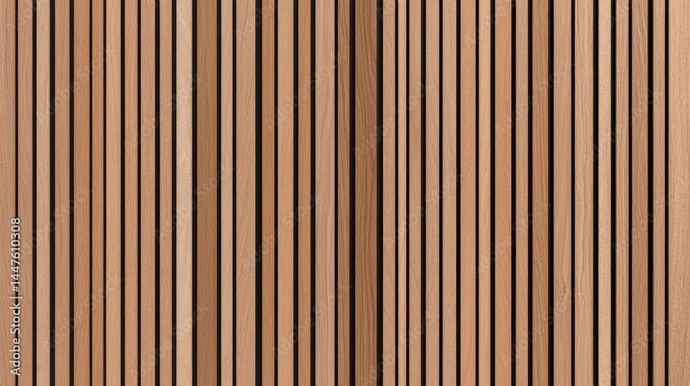 Obraz premium Wooden wall with alternating light and dark vertical stripes, modern interior design inspiration