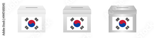 Election in the Korea. Election Concept. Vector Illustration.