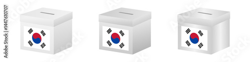 Election in the Korea. Election Concept. Vector Illustration.