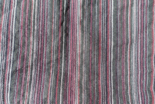 Obraz na płótnie Backdrop - black, red and white striped cotton fabric w salonie