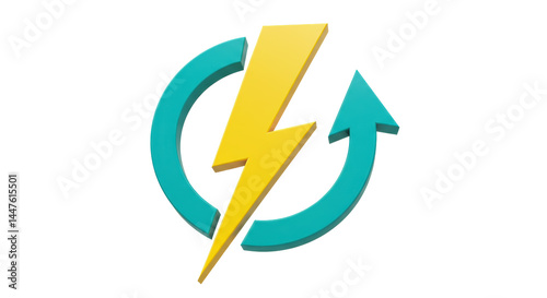 Isolated Lightning Bolt with Circular Arrow Free Download Isolated Lightning Bolt with Circular Arrow - GFXLoad
