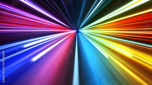 Vibrant Light Speed  Colorful Motion Blur