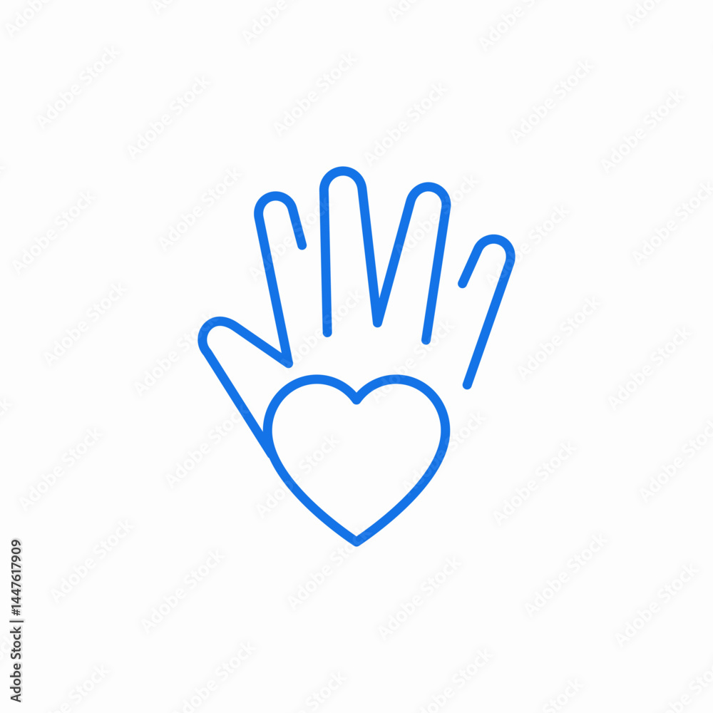 helping hand heart icon sign vector helping hand heart icon sign vector