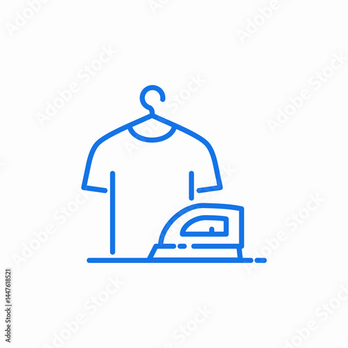 ironing shirt hanger icon sign vector