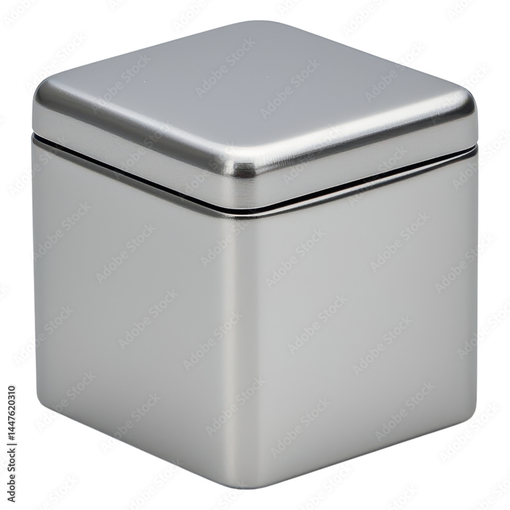 Square Metal Tin Box Container with Lid Ideal for Storage Packaging Mockup Square Metal Tin Box Container with Lid Ideal for Storage Packaging Mockup
