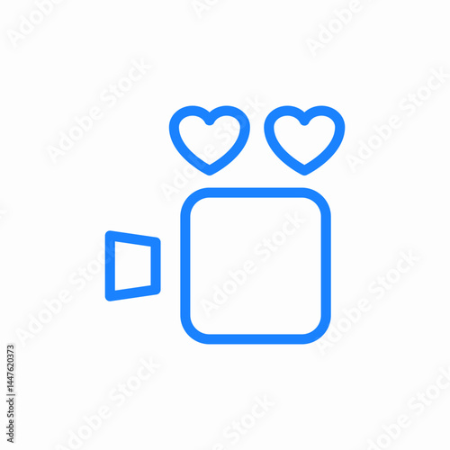 love filming icon sign vector