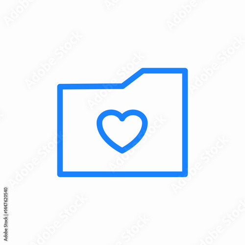 love folder icon sign vector