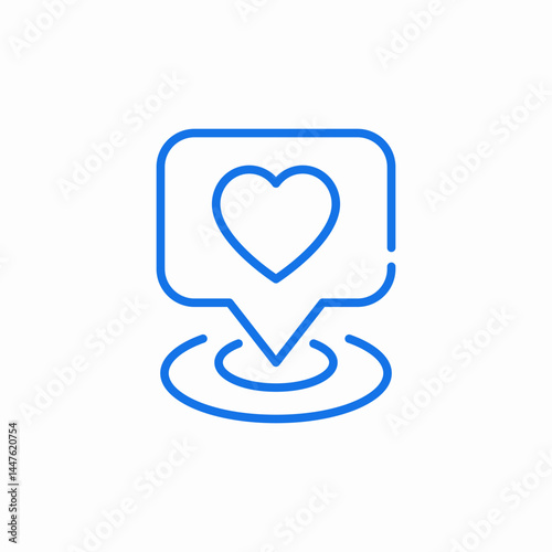 love location pin icon sign vector