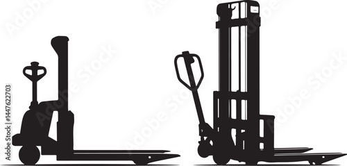 Electric Pallet Jack Silhouettes
