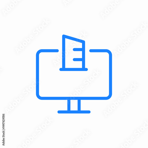 online voting blue icon sign vector