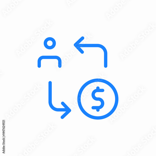 payment flow icon sign vector