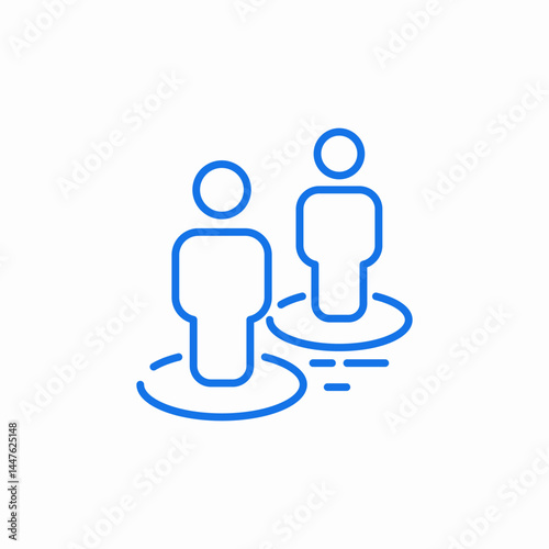 personal space respect icon sign vector