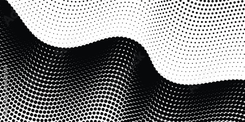 Grunge halftone gradient background. Faded grit noise texture. White and black sand wallpaper. Retro pixelated backdrop. Anime or manga style comic overlay. Vector graphic design textured template