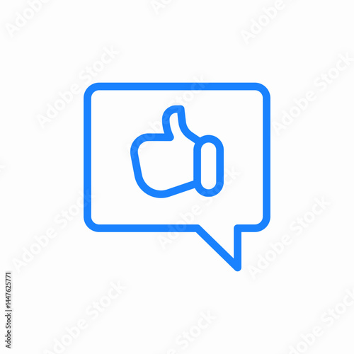 positive feedback icon sign vector