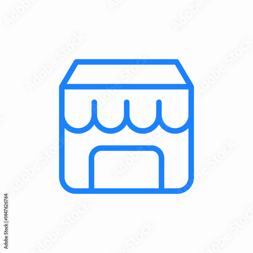 retail store front icon sign vector