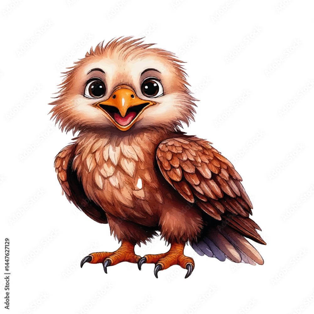 Fototapeta premium Eagle, Cute children's illustration