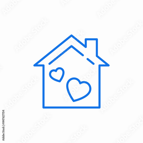 safe loving home icon sign vector