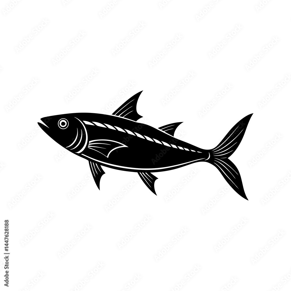 Fototapeta premium Sardine Silhouette in Motion