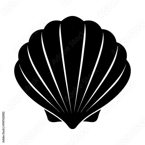 Scallop Silhouette with Ridges