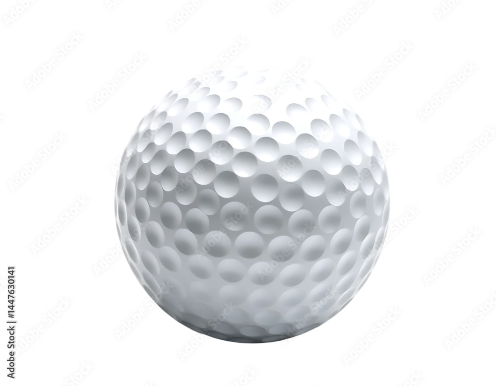 A close-up of a white golf ball. A close-up of a white golf ball.
