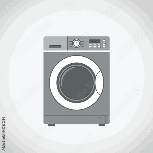 Washing machine flat design style. Vector illustration