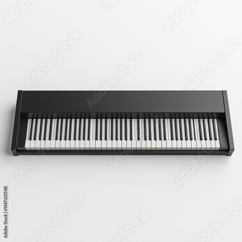 piano keys isolated on white