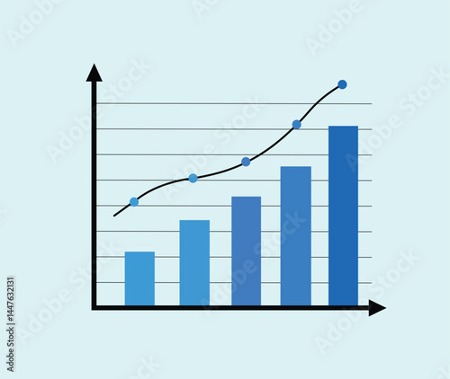 Visual Representation of Data Trends A Bar and Line Graph
