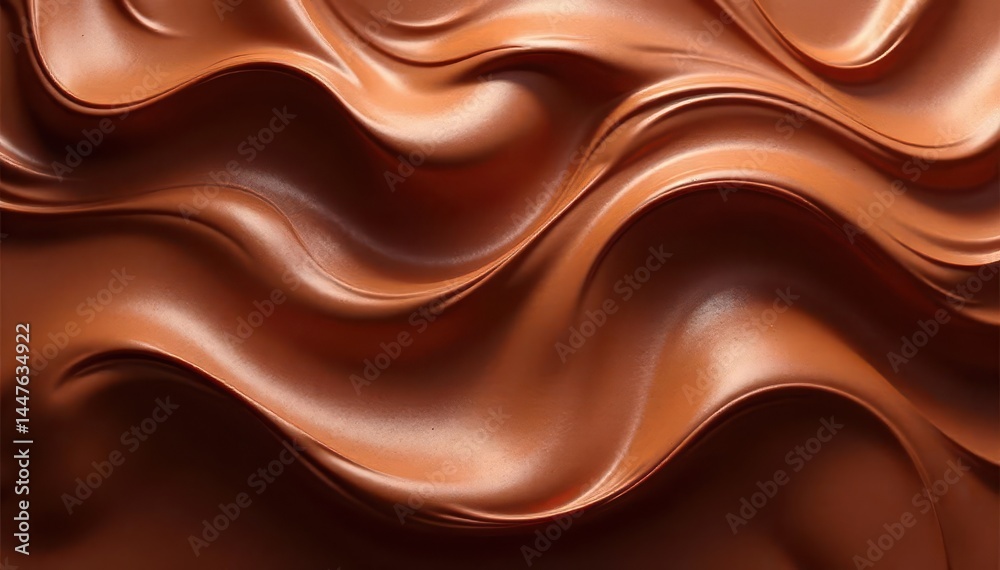 Swirling, rich milk chocolate waves create a textured background , chocolate waves background, creamy Swirling, rich milk chocolate waves create a textured background , chocolate waves background, creamy